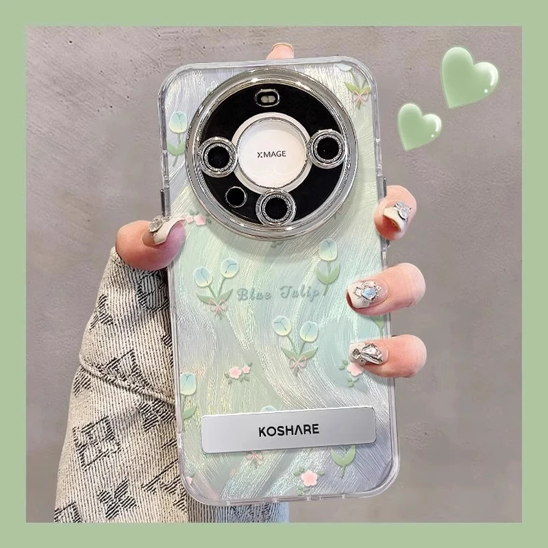 适用华为mate70pro手机壳新女款彩绘pura80pro羽纱m60pro