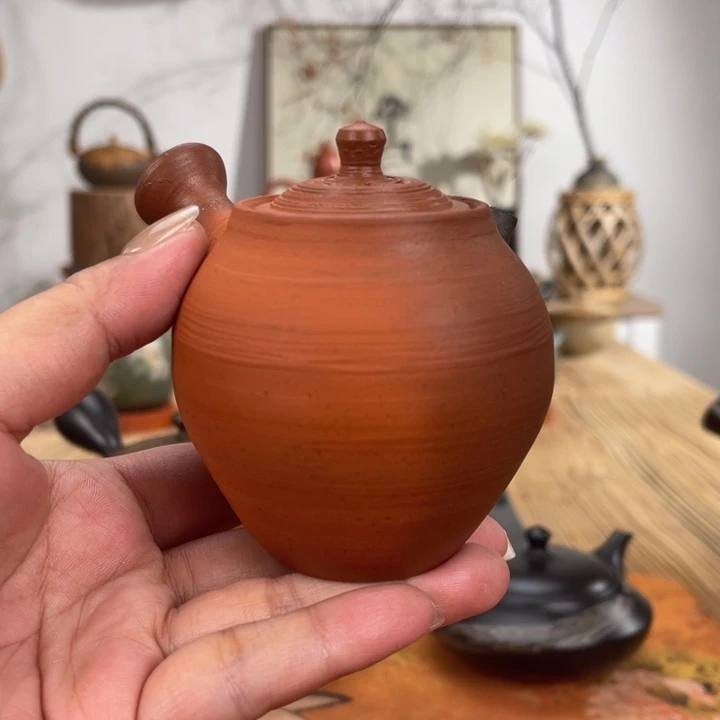 常滑秀山手作茶壶
