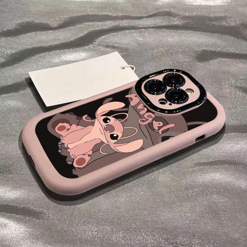 卡通史迪仔适用于苹果16promax手机壳iPhone15全包17promax手机壳