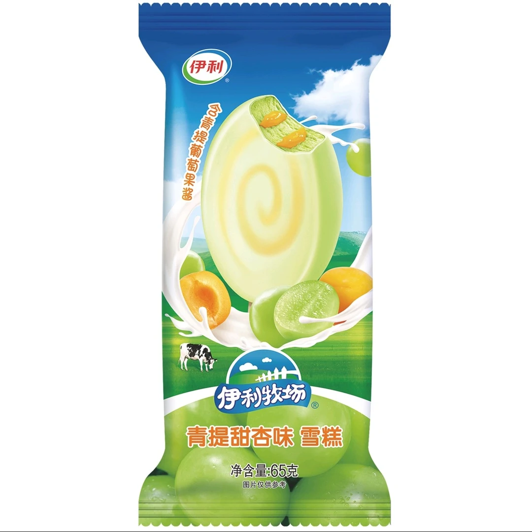 伊利牧场青提甜杏味雪糕65克