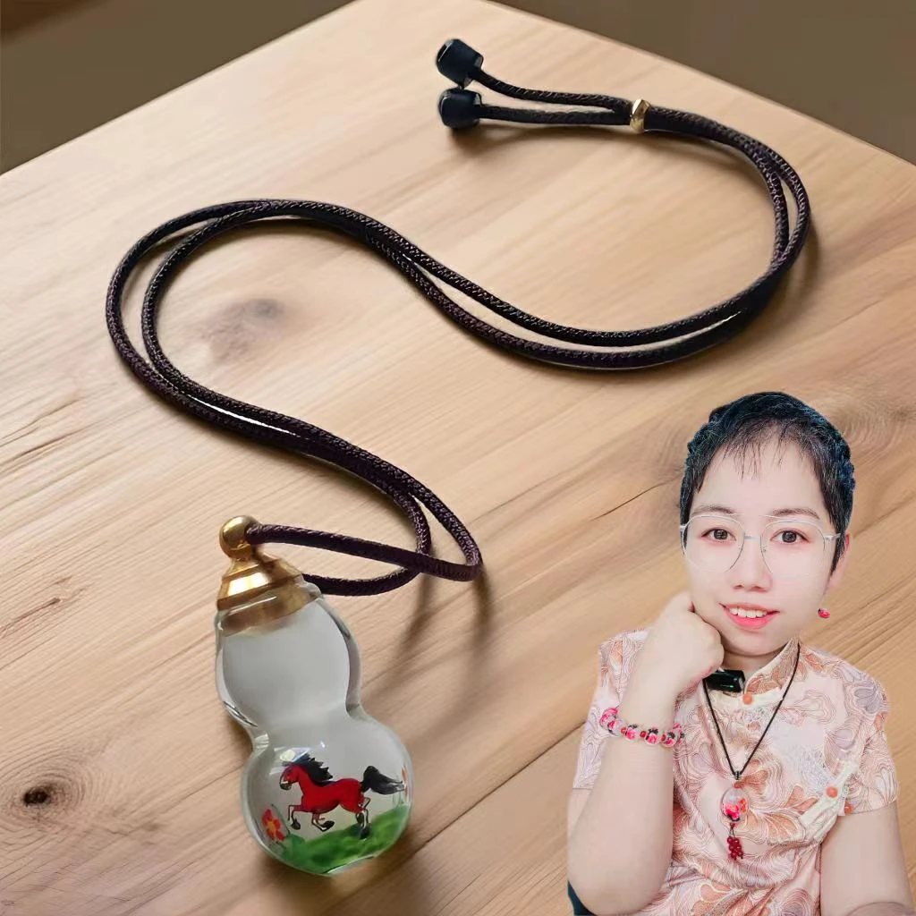 铜合金琉璃吊坠 孙志成手绘12生肖葫芦坠