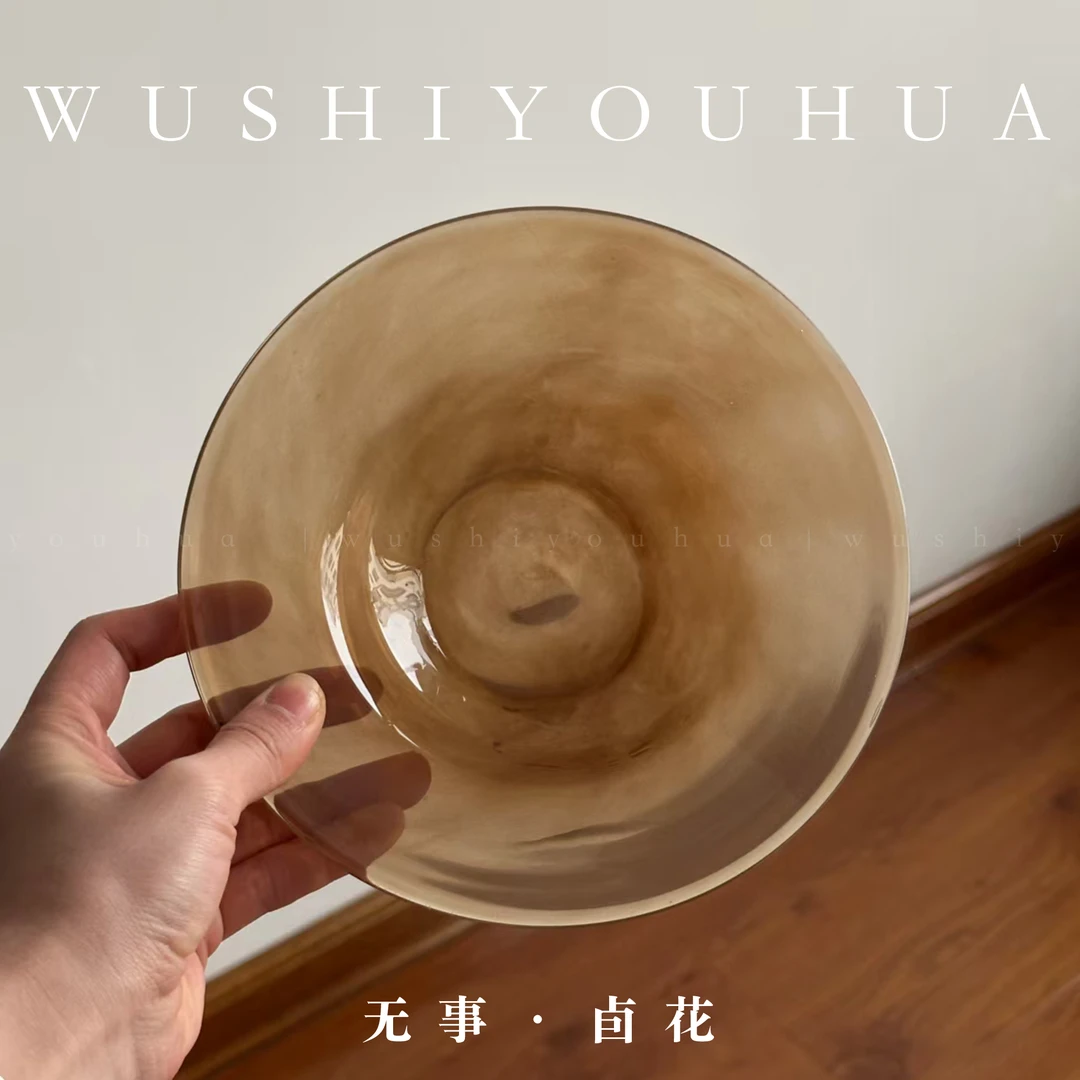 无事卣花二级品微瑕清仓琉璃果盘摆件