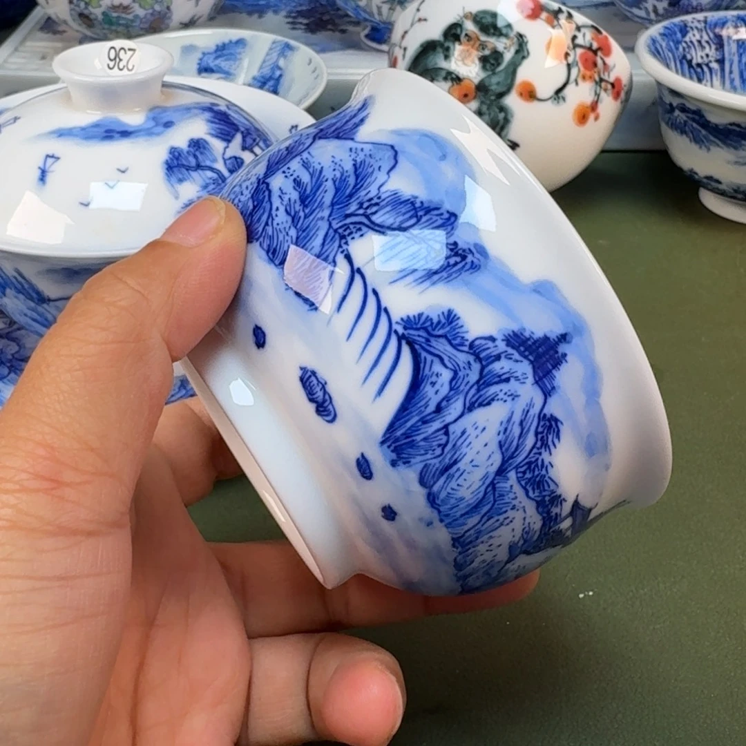 陶瓷景德镇纯手绘茶具圆圆215