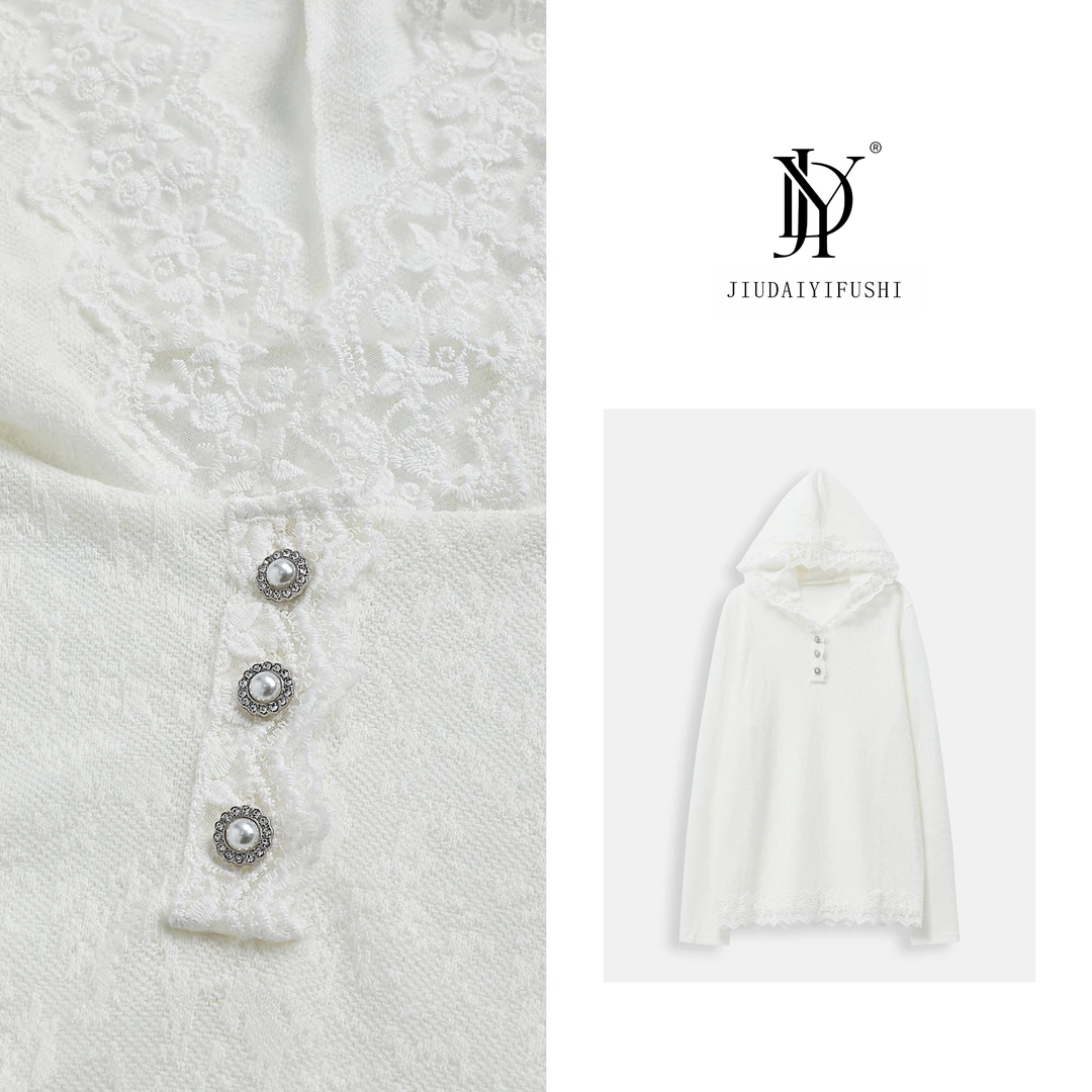 玖黛衣【一眼沦陷】时尚气质百搭休闲连帽宽松ins上衣 TXJ38150