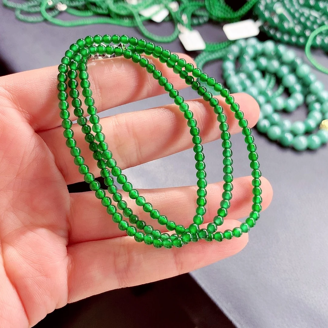 翡翠未镶嵌毛衣链