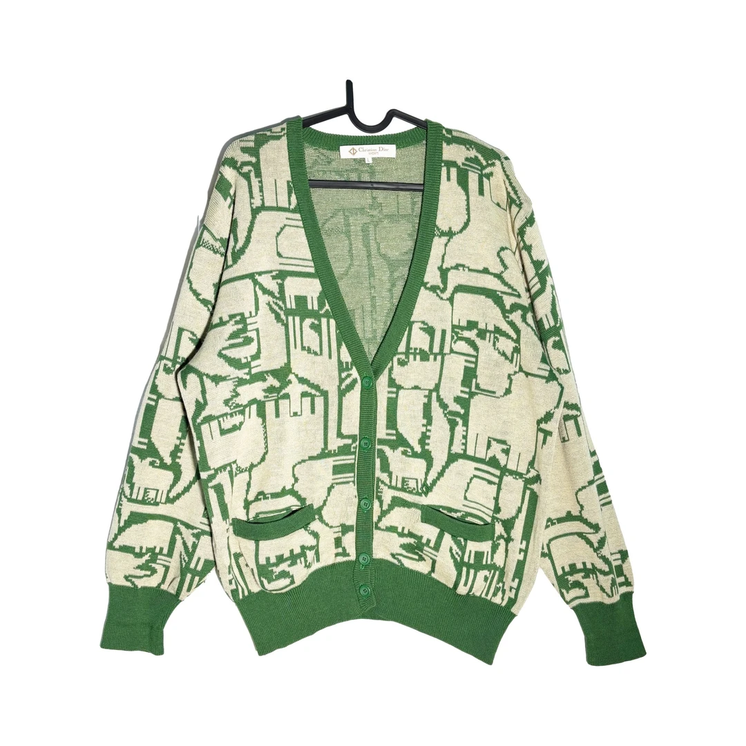 95新 DIOR/迪奥 印花针织毛衣开衫外套/fy1781