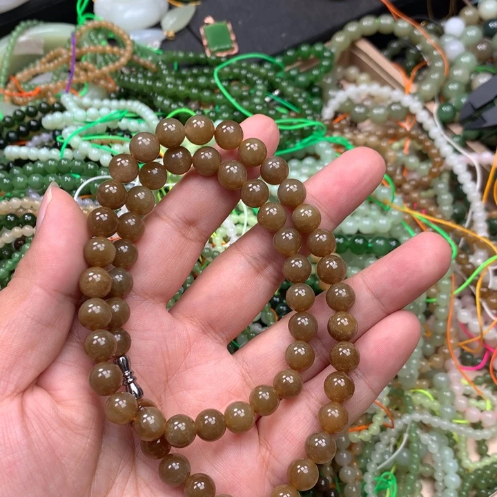 和田玉未镶嵌手链95