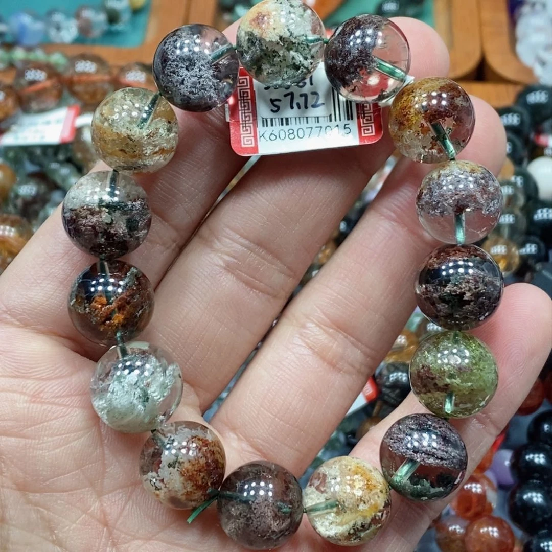 水晶手串未镶嵌红**?天然