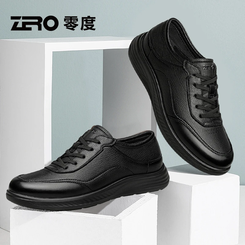 ZRO零度男鞋2025新款商务休闲皮鞋真皮耐磨男款鞋男士透气乐福鞋