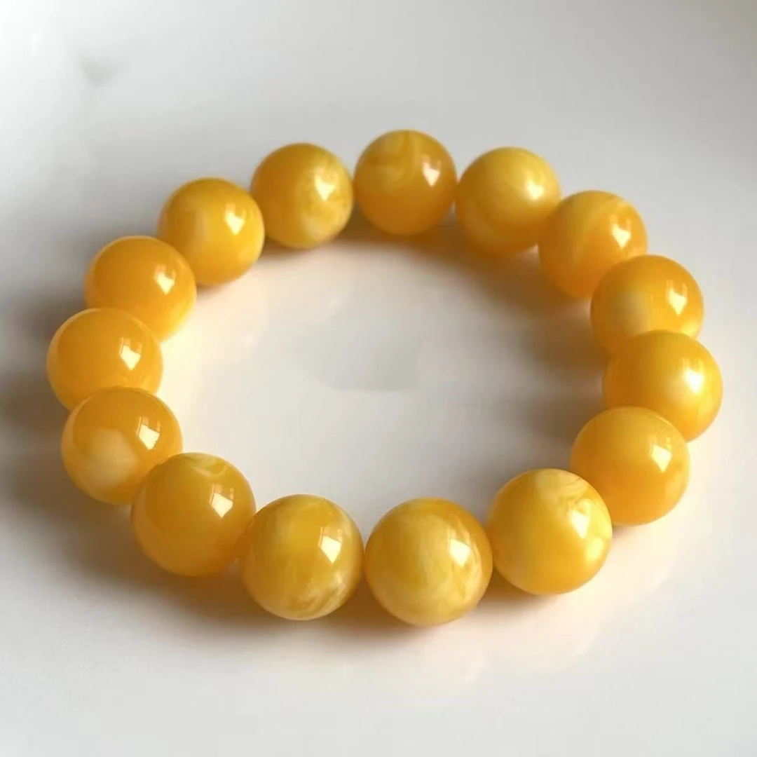 精品俄黄单圈(18mm)手串-13颗
