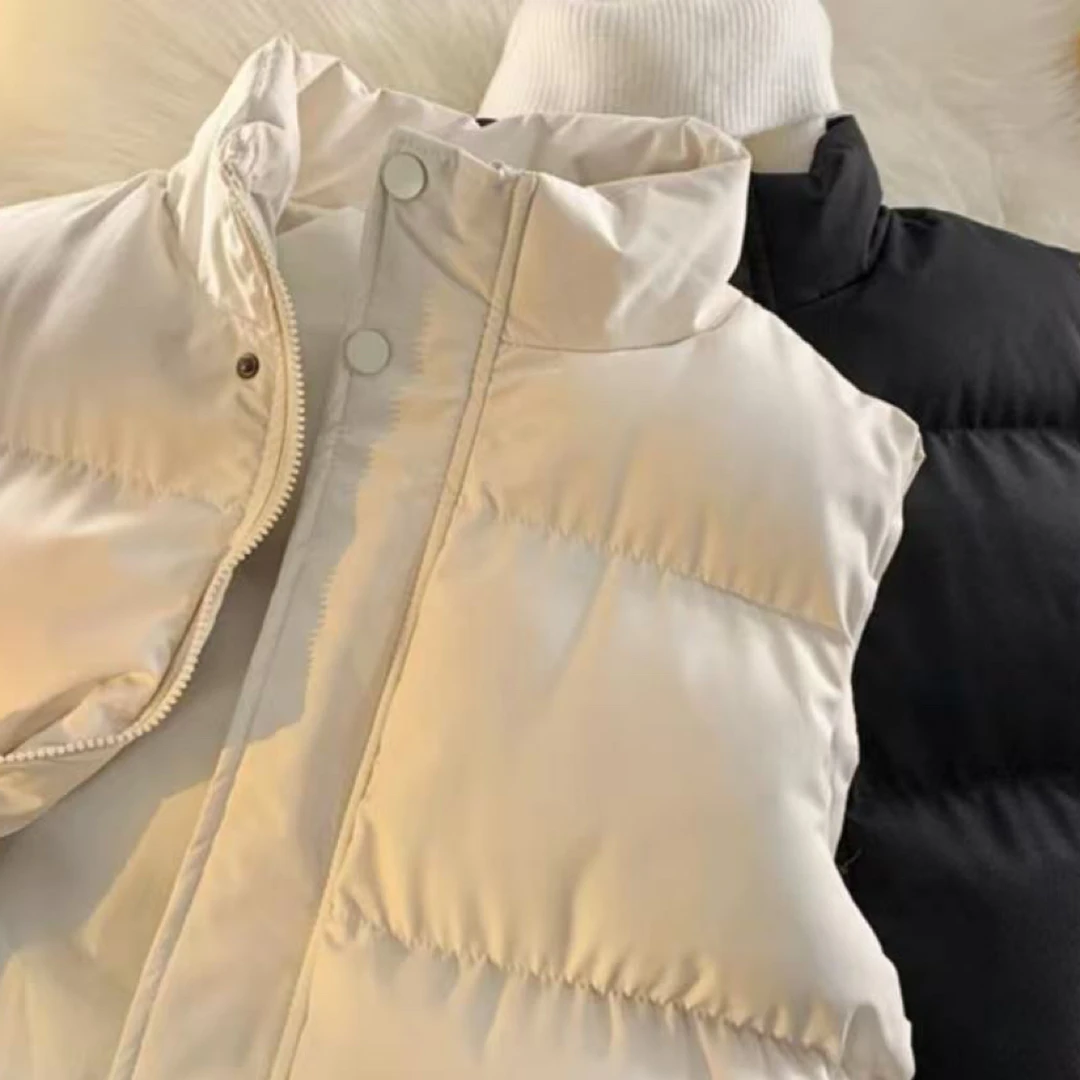 冬季立领短款马夹嘎尺风格时尚马甲宽松