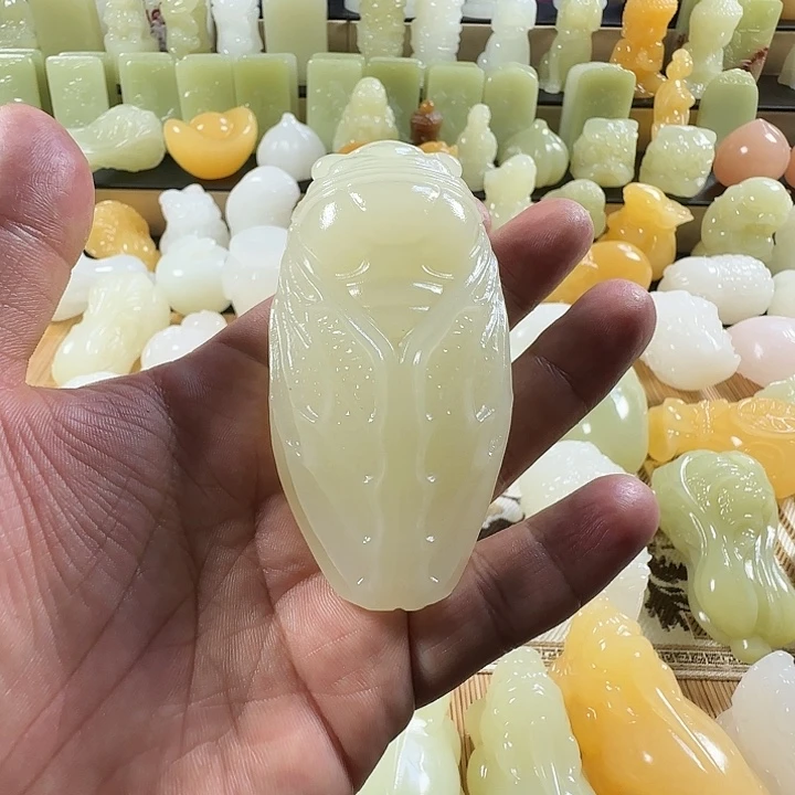 石材皮*乐好看的手把件12589