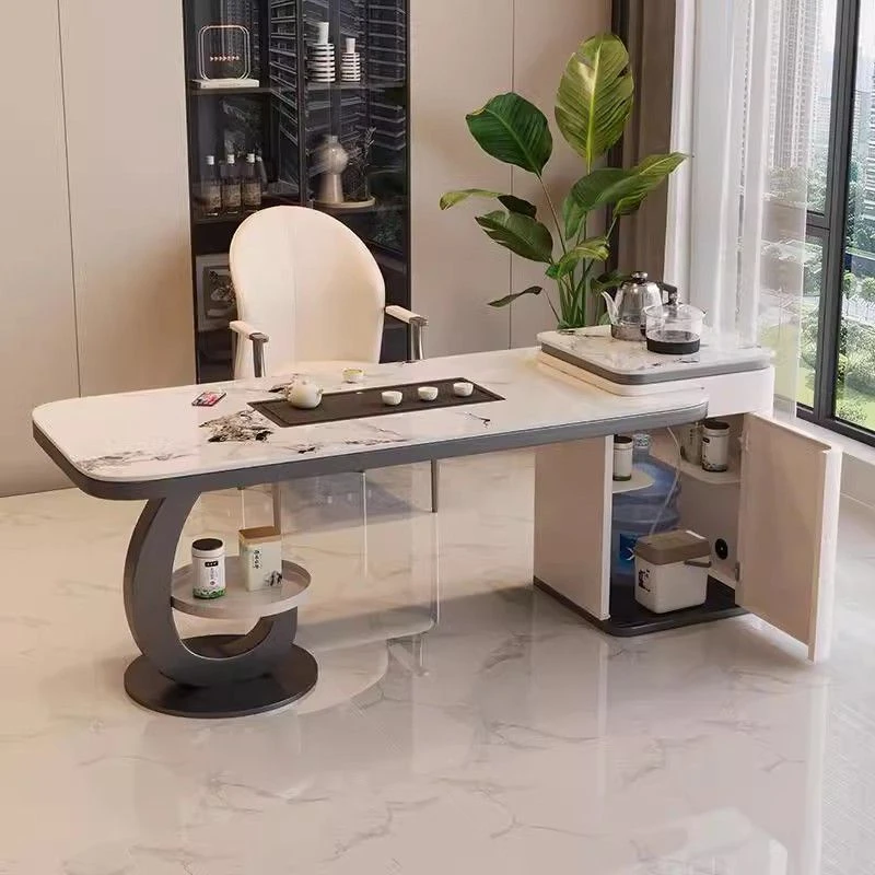 阳台茶桌茶台椅组合轻奢现代高级感烧水壶一体茶桌客厅家用小茶台