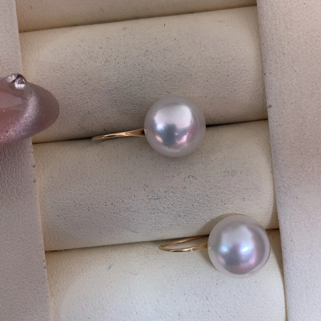 海水珍珠耳饰18K金镶嵌