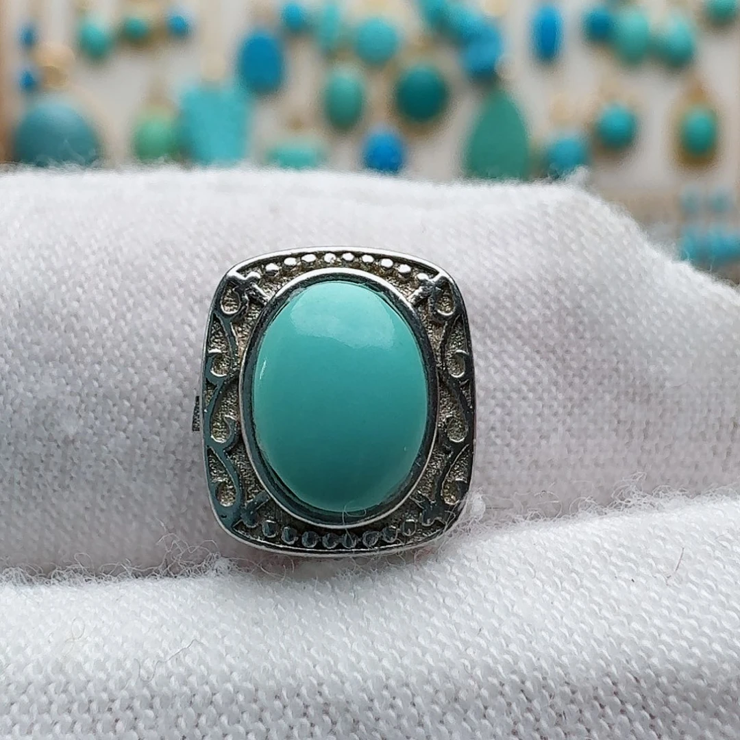 绿松石银S925镶嵌配饰