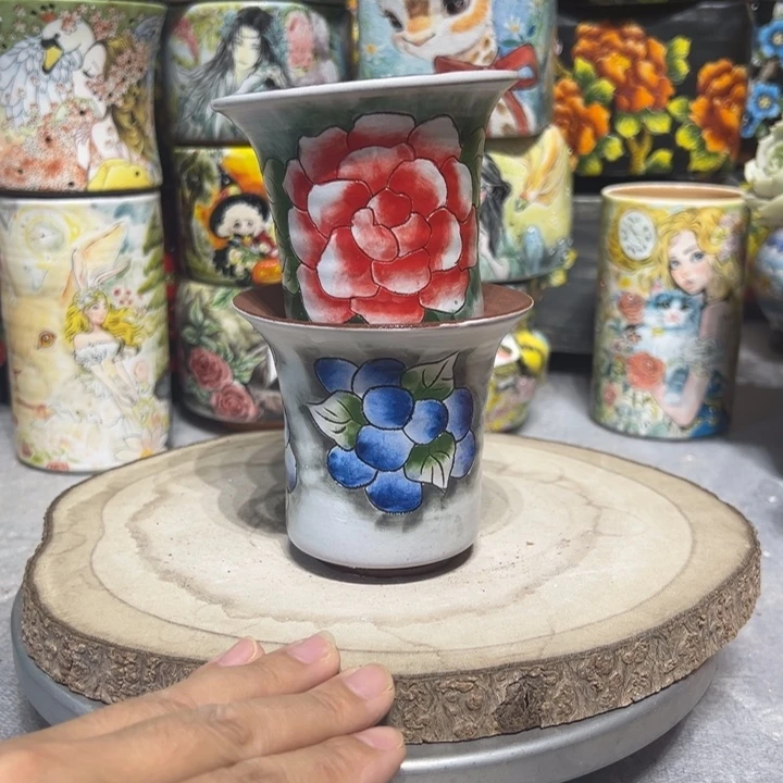 景德镇红陶精品手绘陶瓷