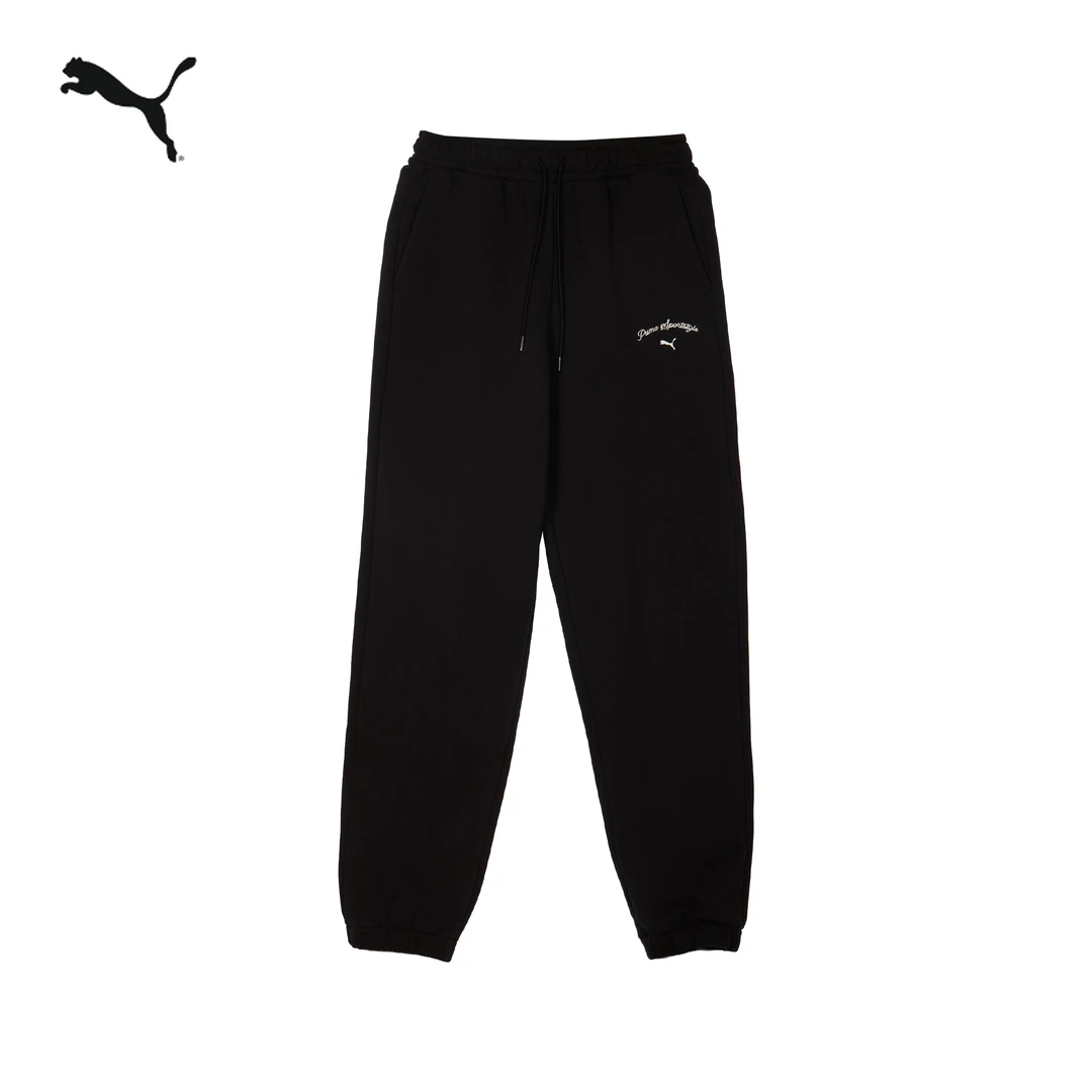 PUMA彪马女舒适版型运动抽绳毛圈布束口长裤卫裤 SPORTS 632537