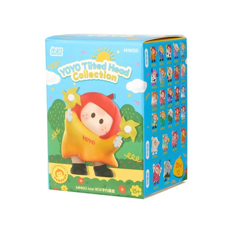 MINISO国版优品YOYO右右酱萌趣歪头系列ICON box手办盲盒公仔摆件