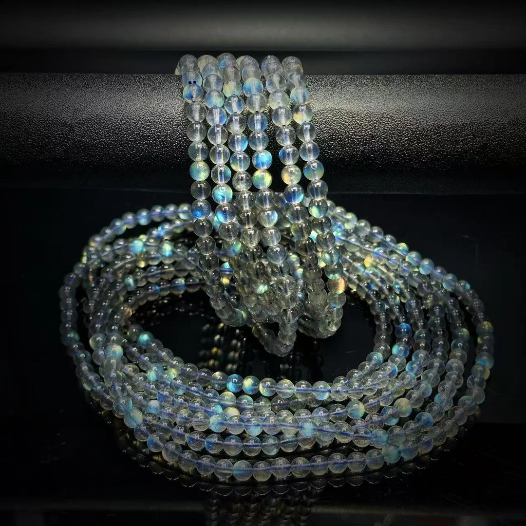 非金属玻璃手链 SJ1028 蓝色灰色LCS石手 链 多样性发其一