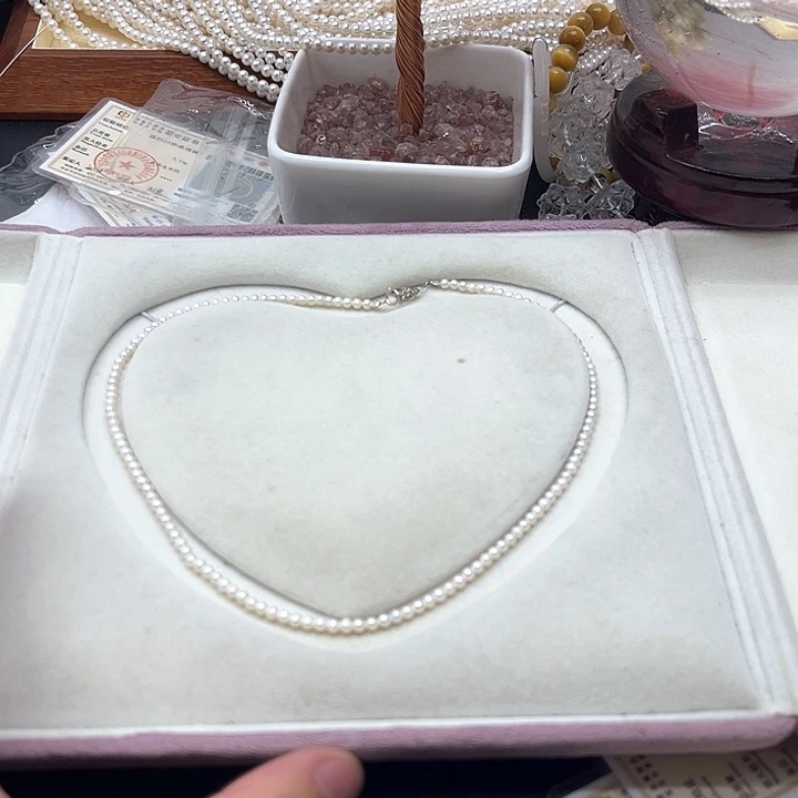 银S925镶嵌淡水珍珠珍珠项链25