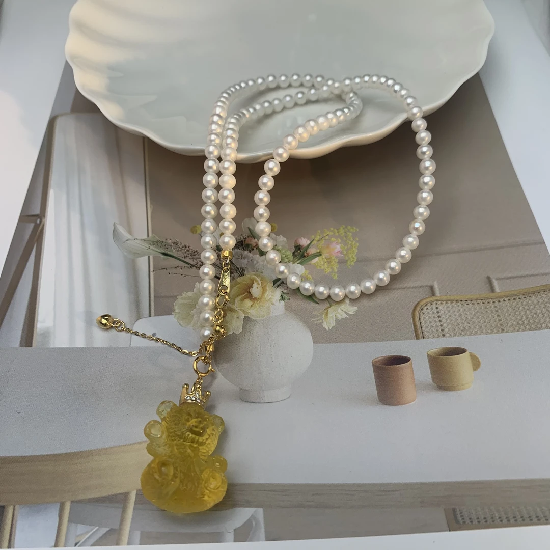 天然琥珀熊项链 多样性发其一 K71