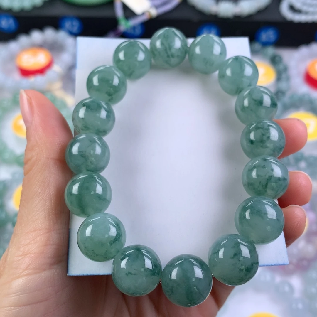 翡翠未镶嵌手链卡13.6