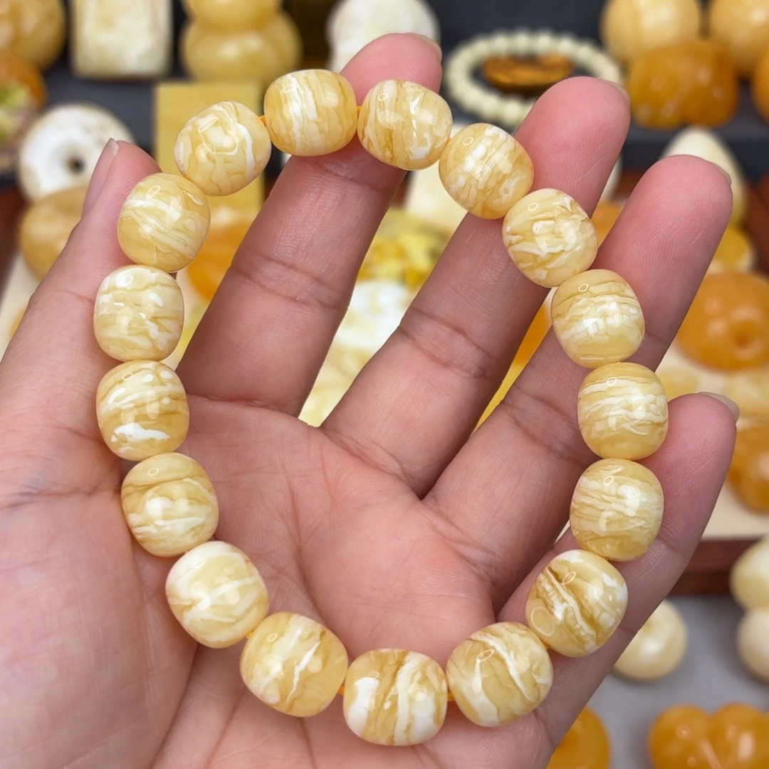 蜜蜡未镶嵌吊坠(不含链)11虎皮同料枣珠