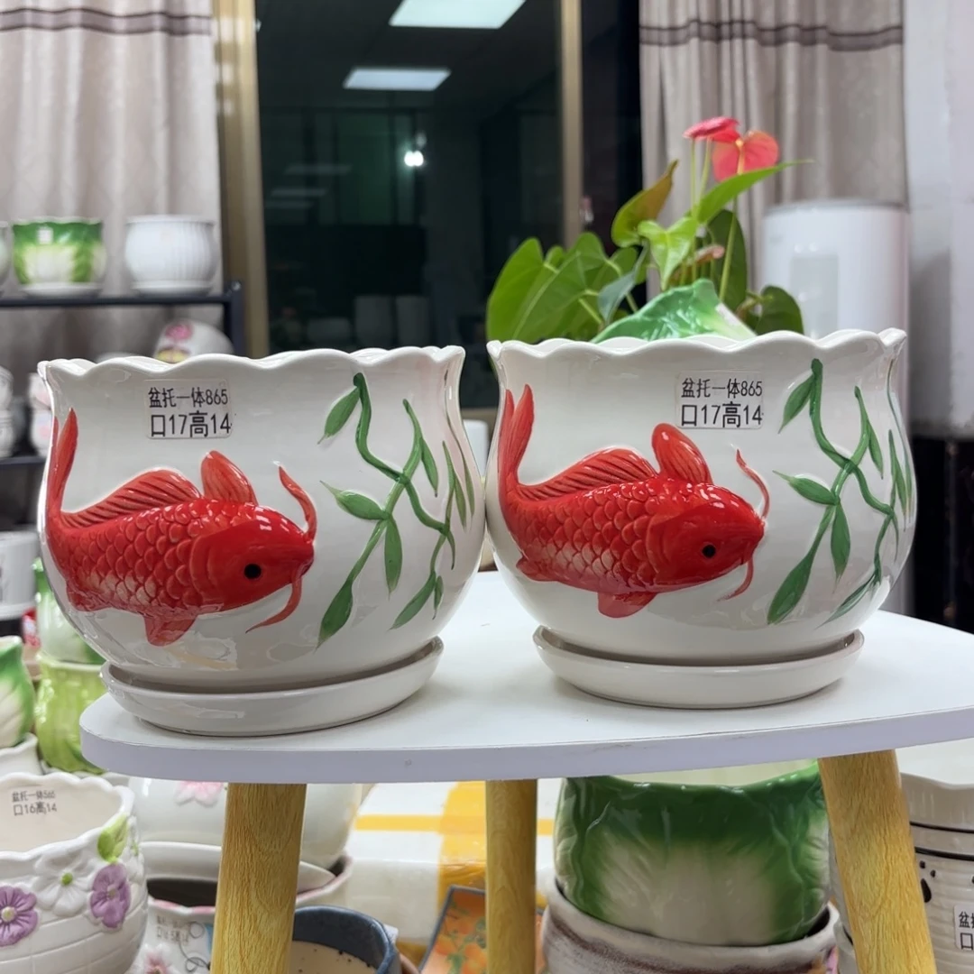 @夏西陶瓷花盆@@5865