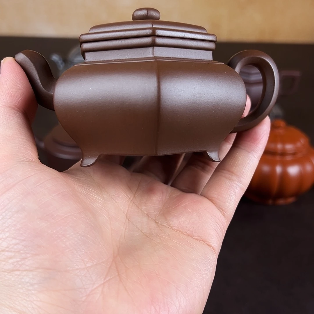 紫砂茶壶纨**生六方紫砂壶