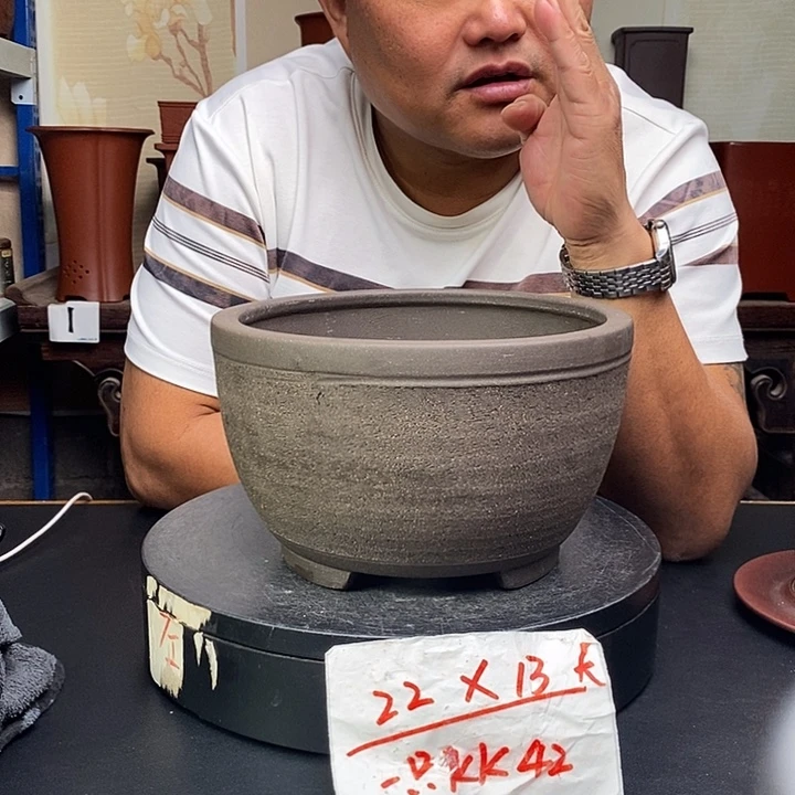 紫砂花盆货号一只KK42