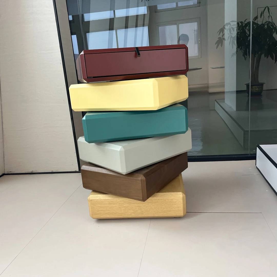 意大利设计师撞色旋转斗柜客厅卧室烤漆收纳置物柜6斗柜创意家具