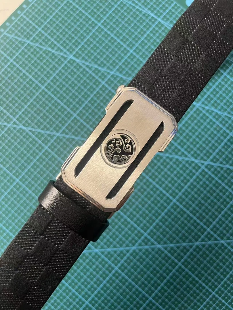 无牙自动扣百搭男款真皮头层牛皮皮带带扣男士裤腰带时尚简约新款