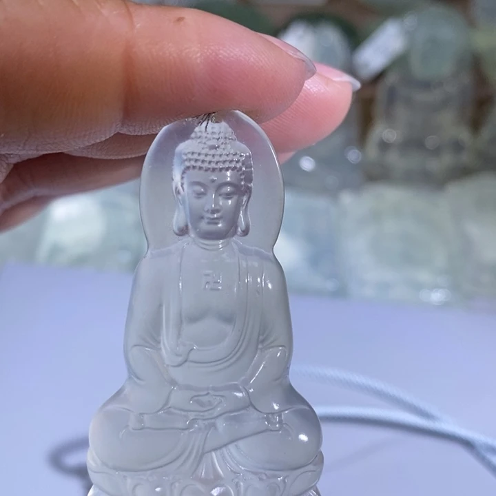 岫玉未镶嵌吊坠天**语吊坠
