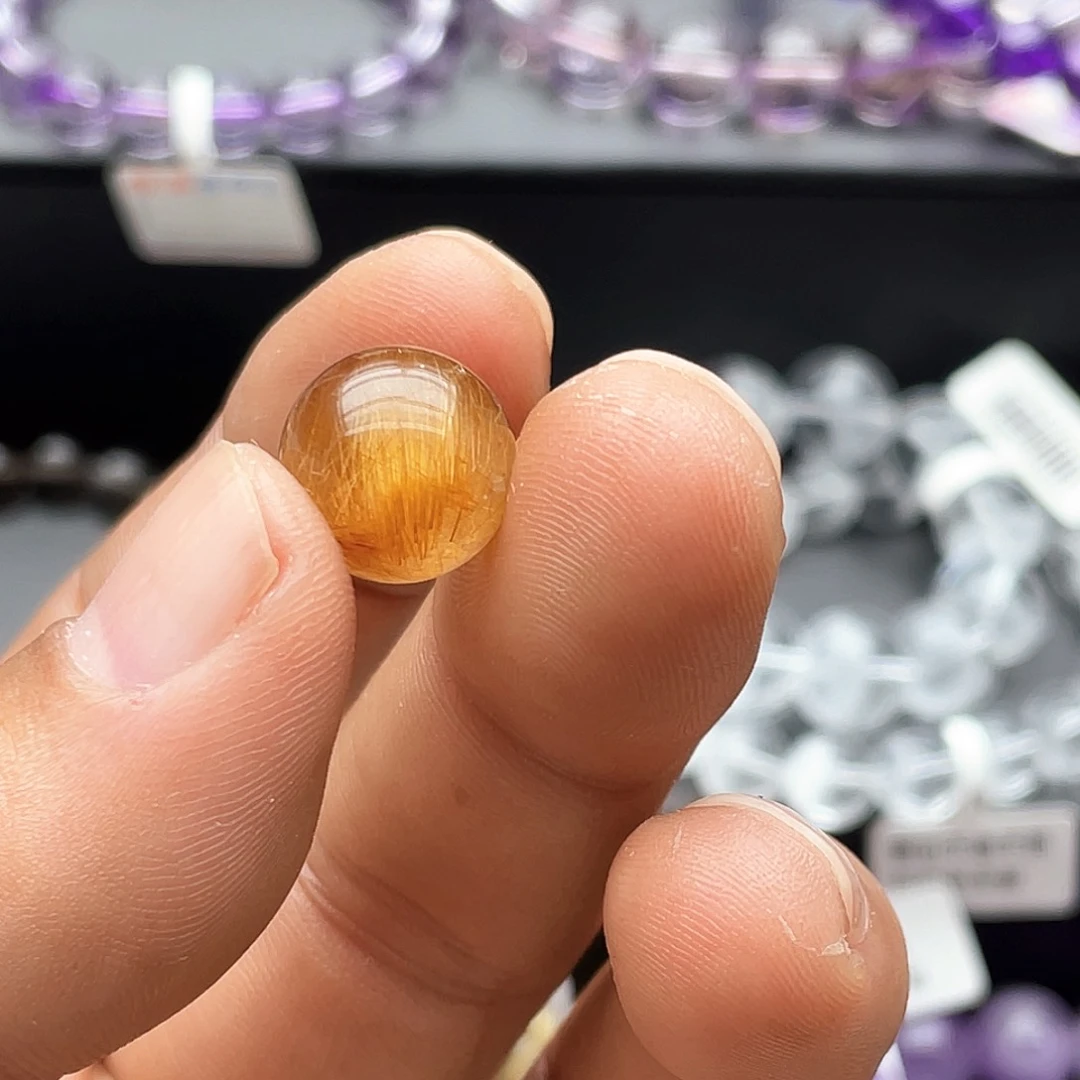 未镶嵌手串烟晶奕*@金发打孔不退不换