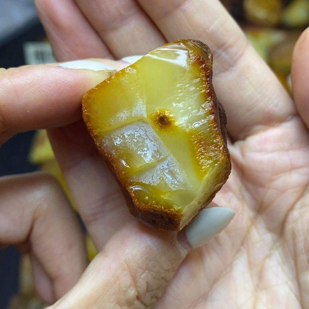 定制琥珀未镶嵌花*乐胖