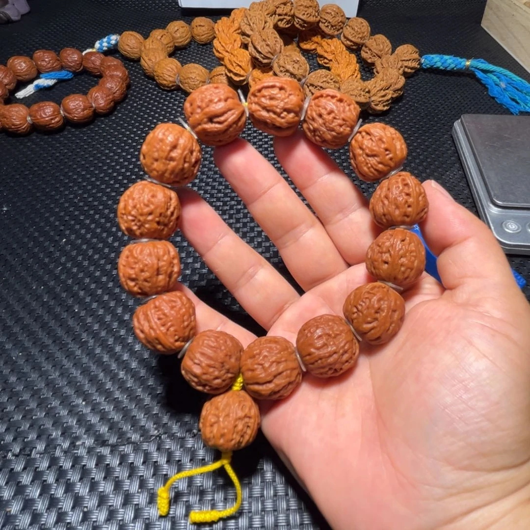 文玩核桃手串蚂蚁纹磨盘19