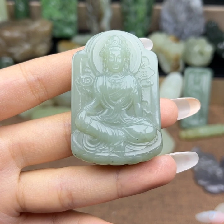 和田玉未镶嵌挂件