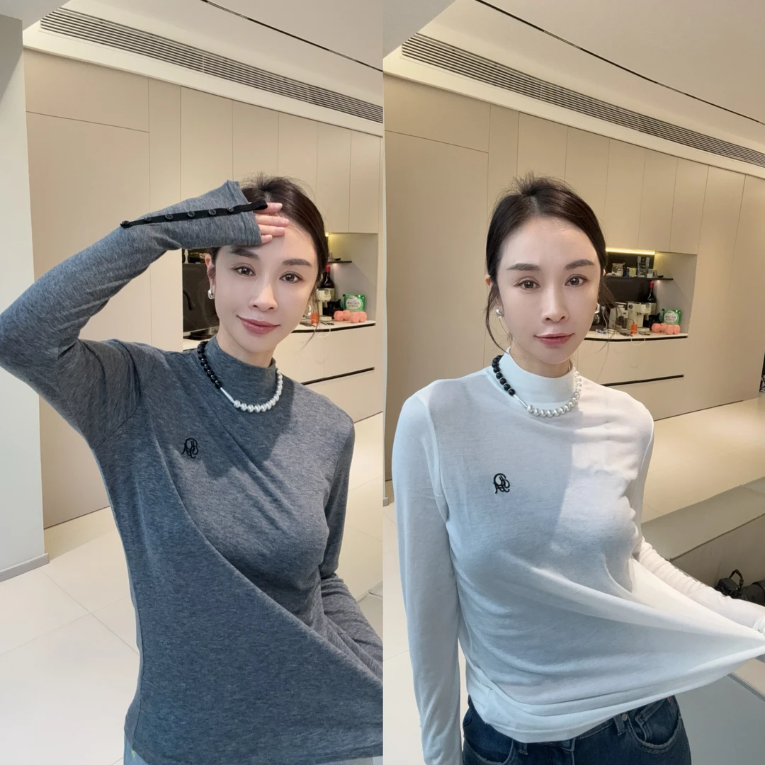 （小雨推荐）2024年新款秋冬时尚修身百搭显瘦气质长袖打底衫