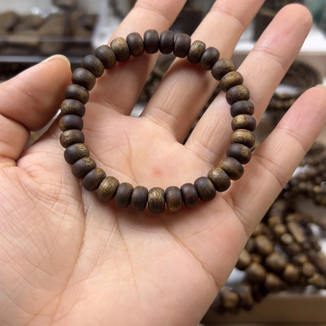 沉香碎屑沉香奇楠沉香卡8单圈算盘