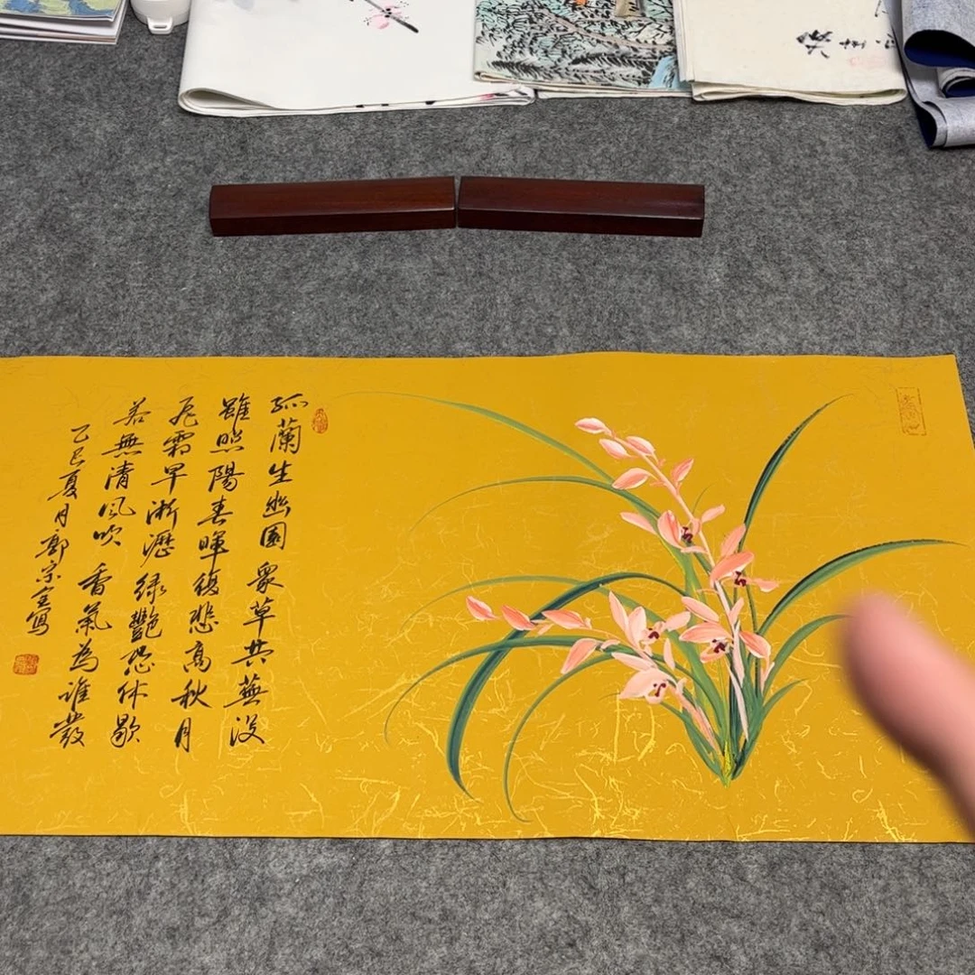 国画12.12纯手绘无边框作品