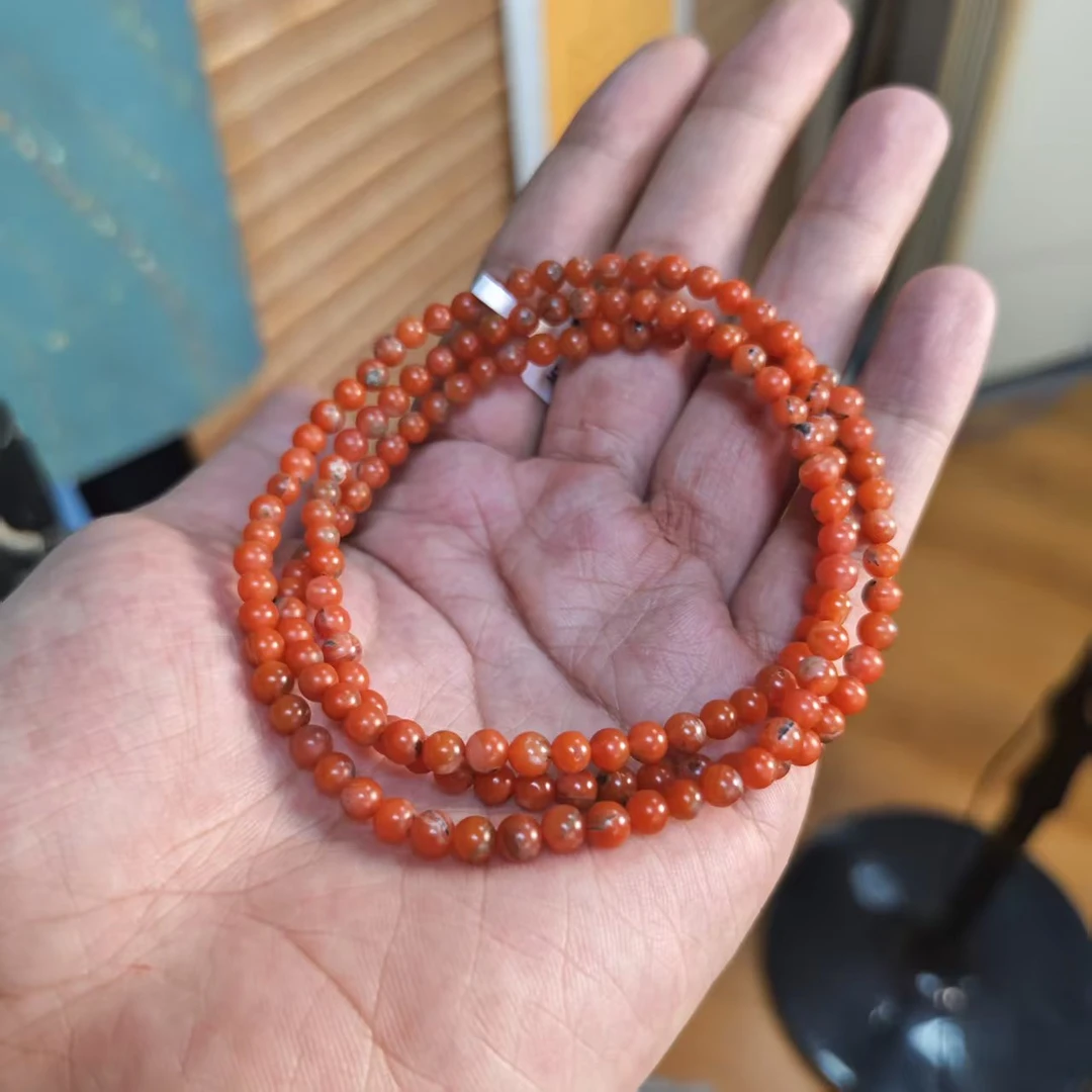 【DE QIAO】保山南红多圈带皮项链