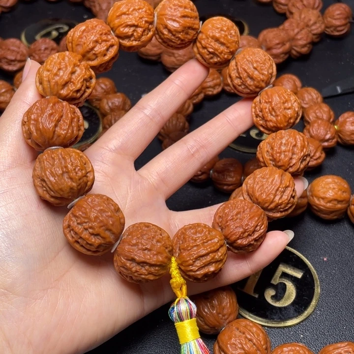 把件文玩核桃蚂蚁纹大籽小圈手持