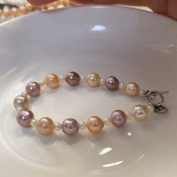 淡水珍珠手链银S925镶嵌