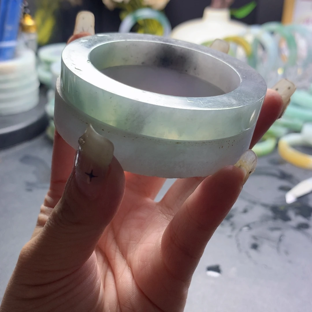 定制翡翠未镶嵌手镯53_56