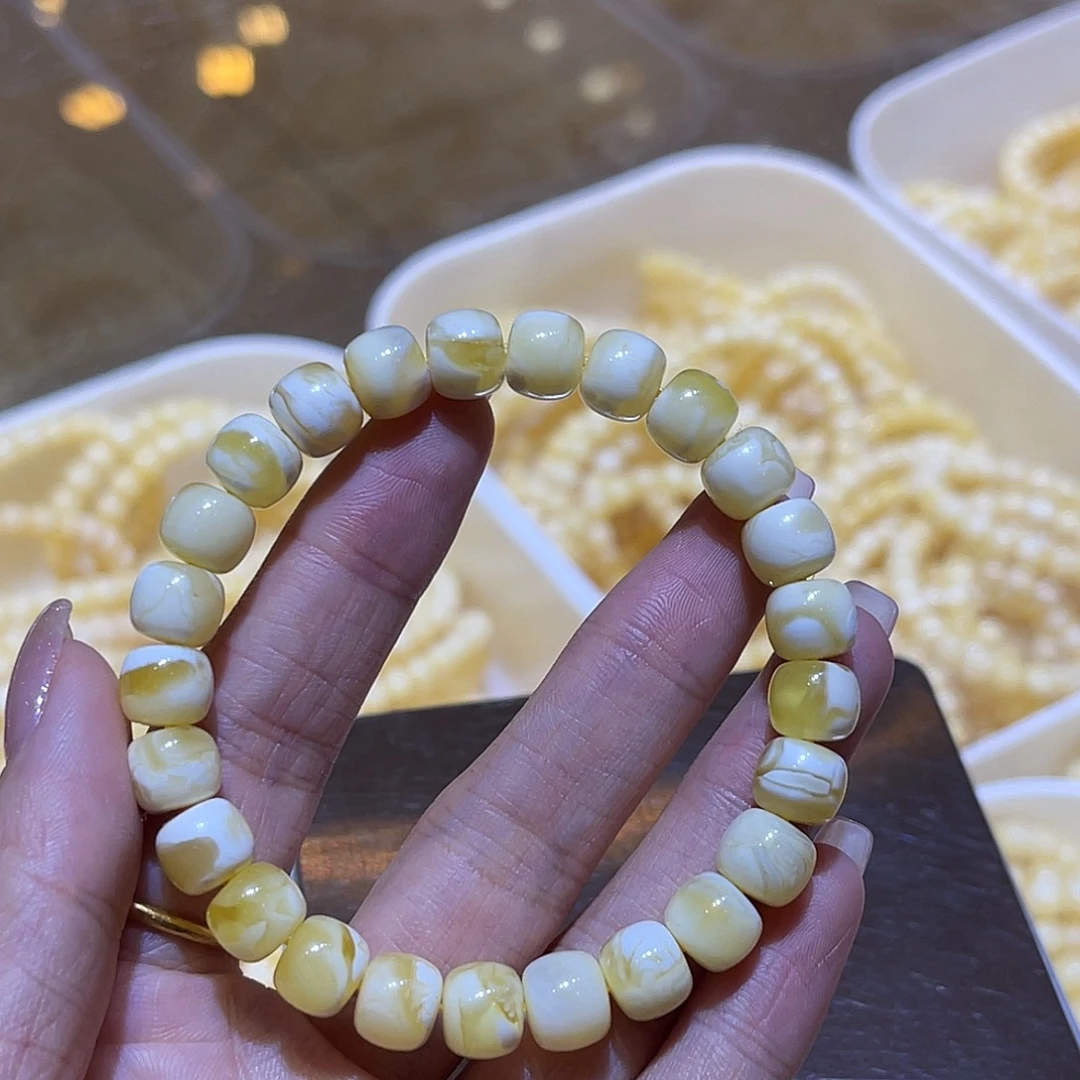 琥珀未镶嵌手链蜜蜡手串9