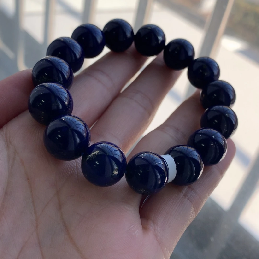 青金石未镶嵌手串14mm漫天星辰，暗夜星空，满天星系列