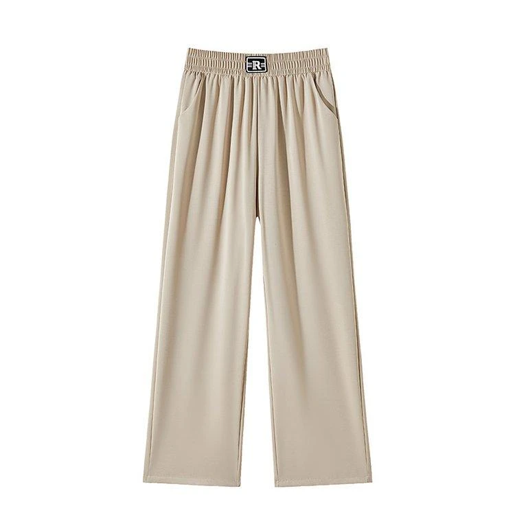 夏季新款中老年薄款时尚休闲风女士洋气百搭宽松显瘦直筒裤