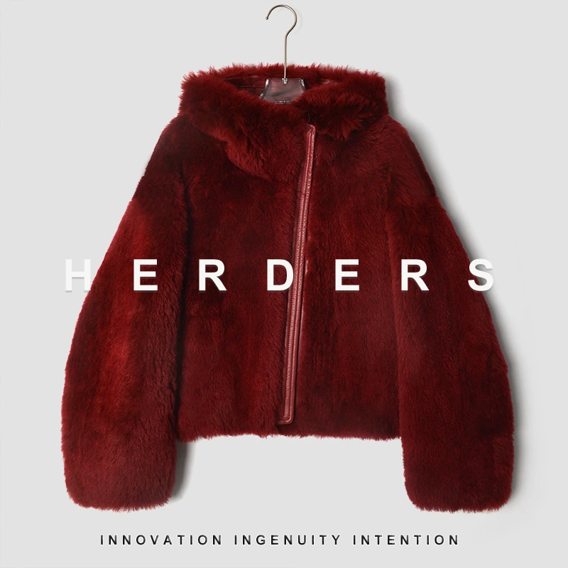 HERDERS 短款潮流帽款皮草外套 249132