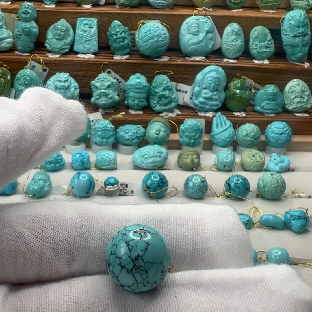 绿松石未镶嵌圆珠14.2mm