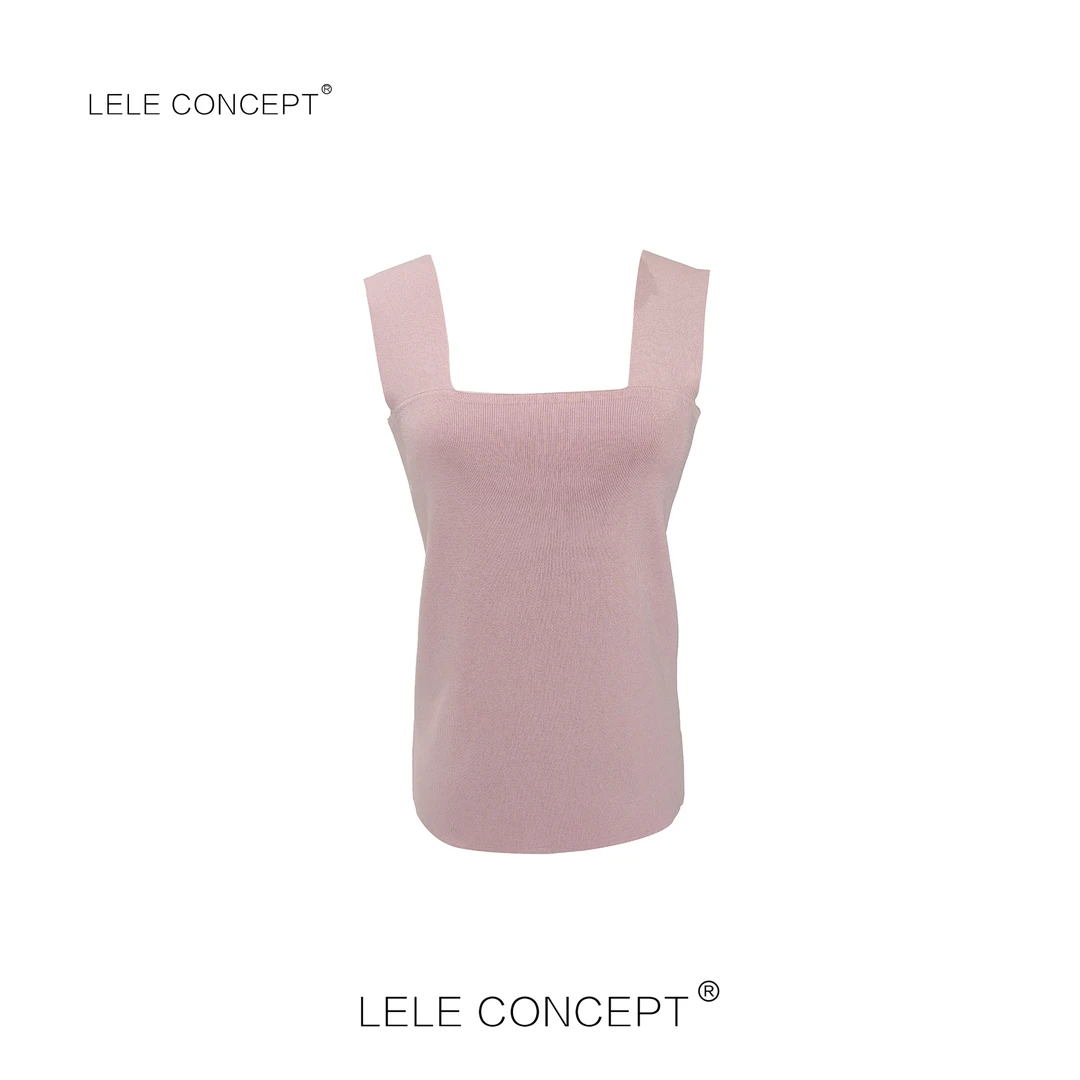LELE CONCEPT丨都市轻奢舒适百搭款宽带三色针织背心BX048